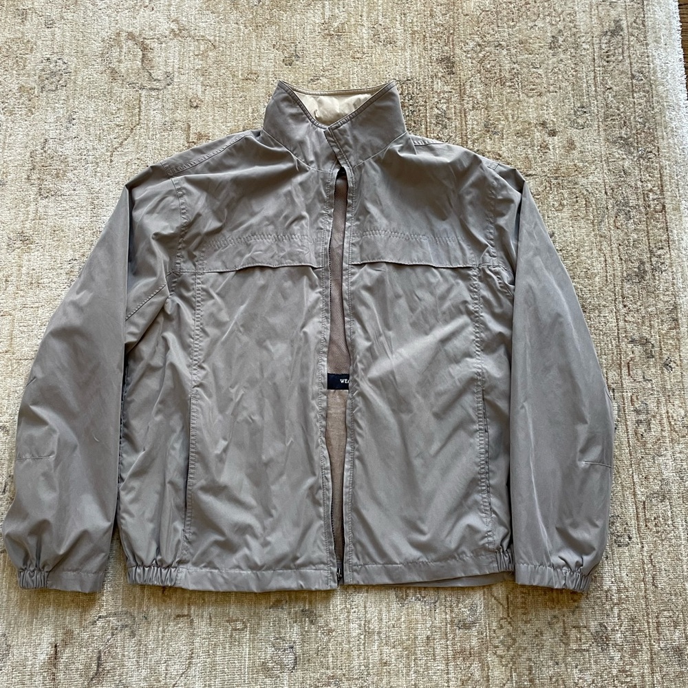Cool vintage oversized gray wind breaker by Waterproof, size XL